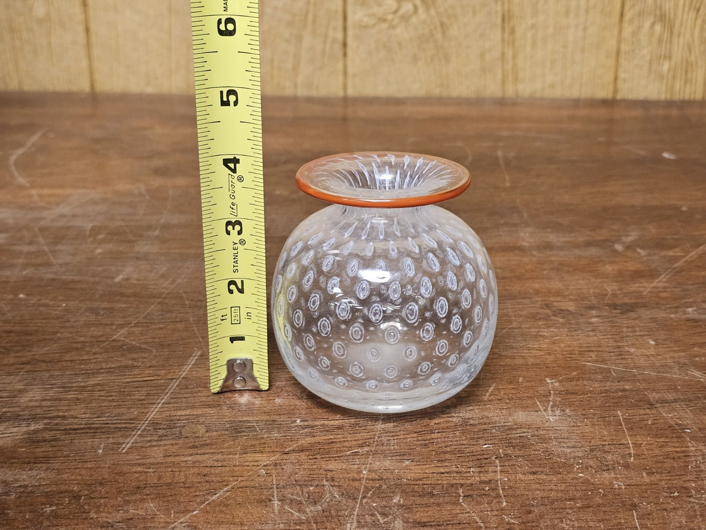 Kosta Boda Signed Bertil Vallien Opalescent Controlled Bubble Vase Pair
