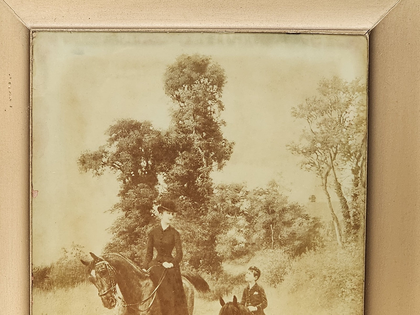Jean-Richard Goubie Framed Etching? Woman & Child On Horse & Pony