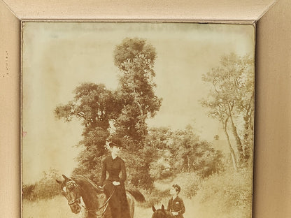 Jean-Richard Goubie Framed Etching? Woman & Child On Horse & Pony