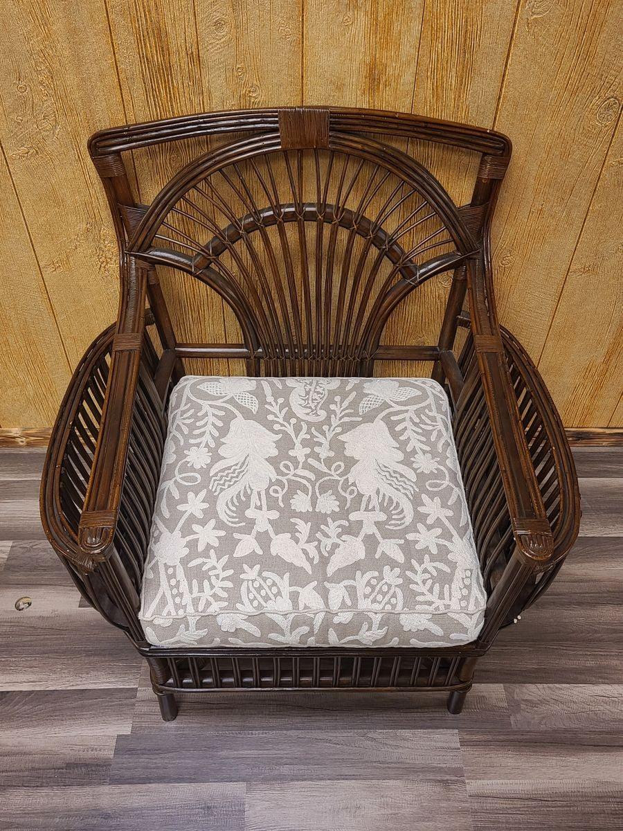 Modern High Quality Rattan Lounge Chair & Ottoman