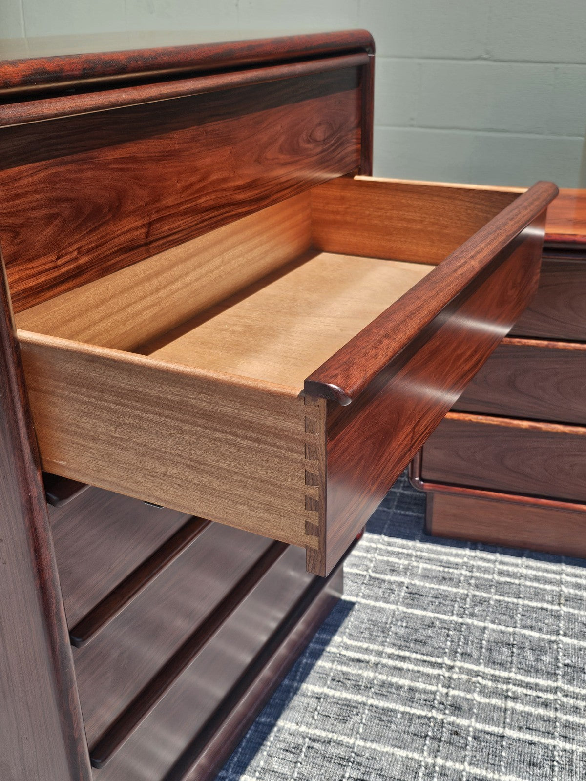 MCM Danish Rosewood Dresser Set By Kibaek Mobelfabrik Long Dresser Bedroom 
