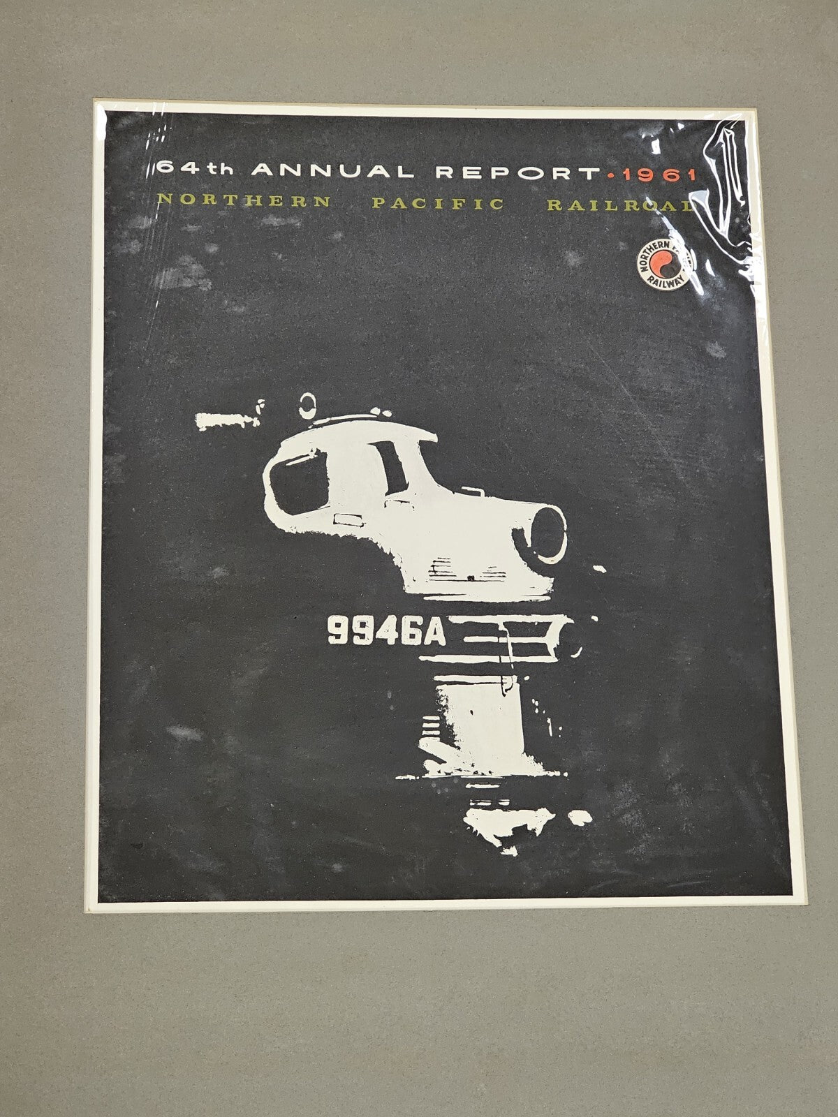 Original Artwork Of The Northern Pacific Railroad 1961 9964A Zephyr Locomotive 