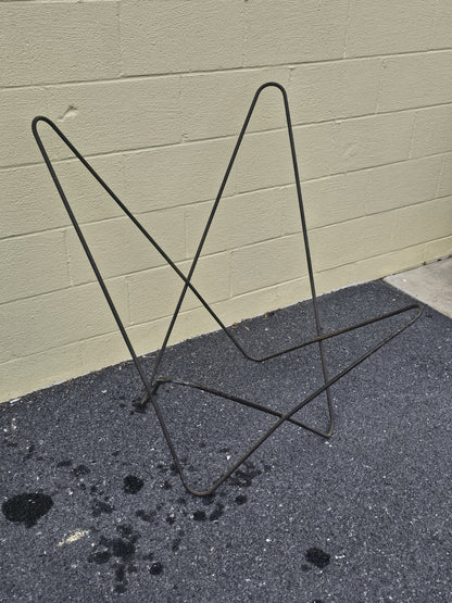 Vintage Mid Century Butterfly Chair Metal Iron Pair by Knoll? Bases Only
