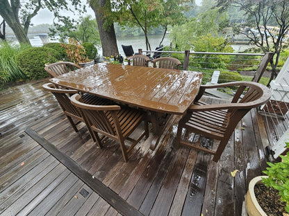 Royal Teak Outdoor Teak Dining Table & 6 Chairs Patio Set Very High Quality 