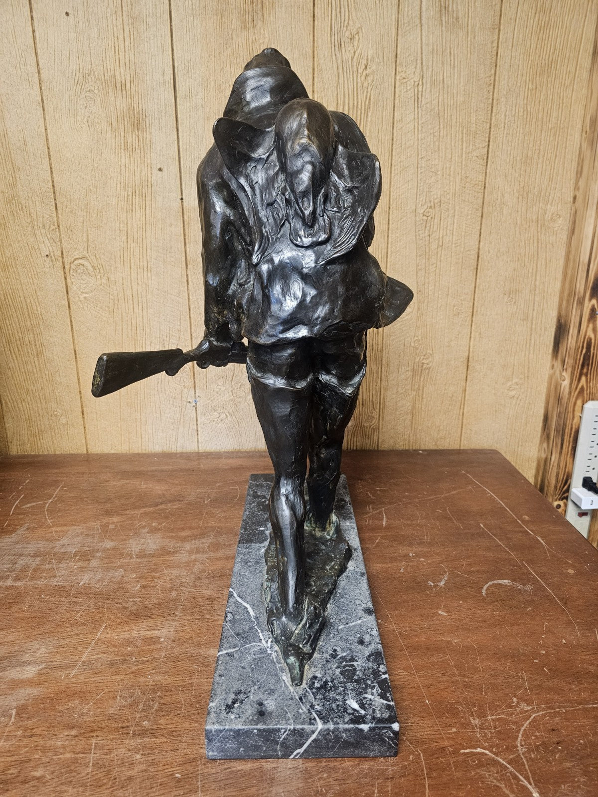 George Northrup "Out Of The Marsh" #5 Duck Hunter Bronze Sculpture 66 Pounds 