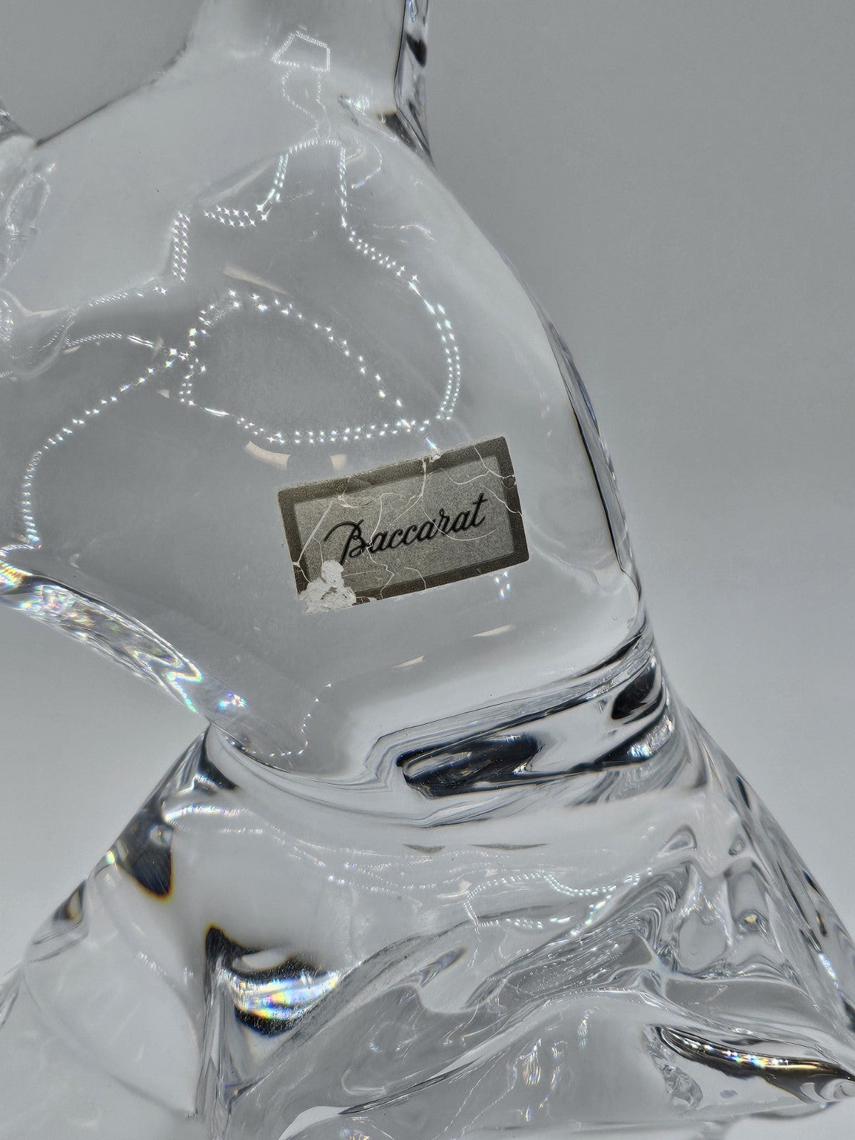 Baccarat Crystal Ice Skater Lady Girl Figurine Sculpture 11.75" Signed France 