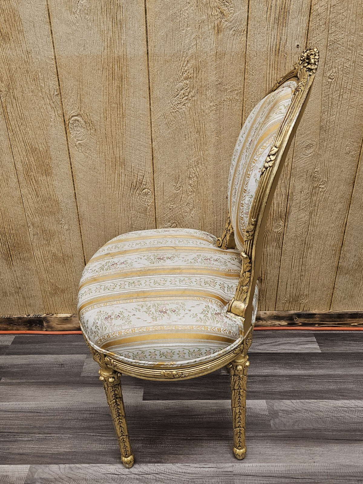 Antique French Louis XVI Style Bedroom Chair Very Ornate