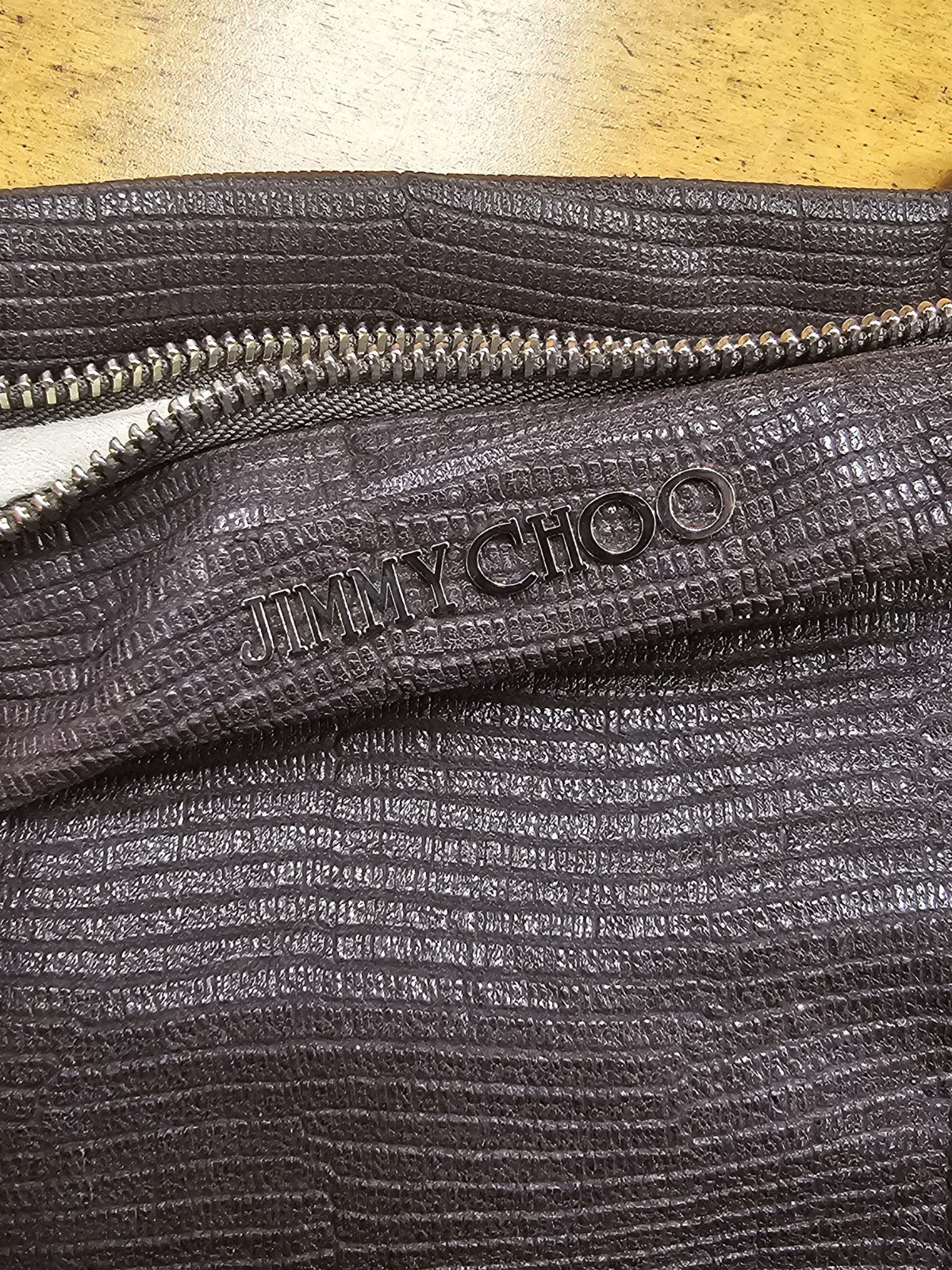 Jimmy Choo Boho Biker Chain Skin Shoulder Bag Handbag 