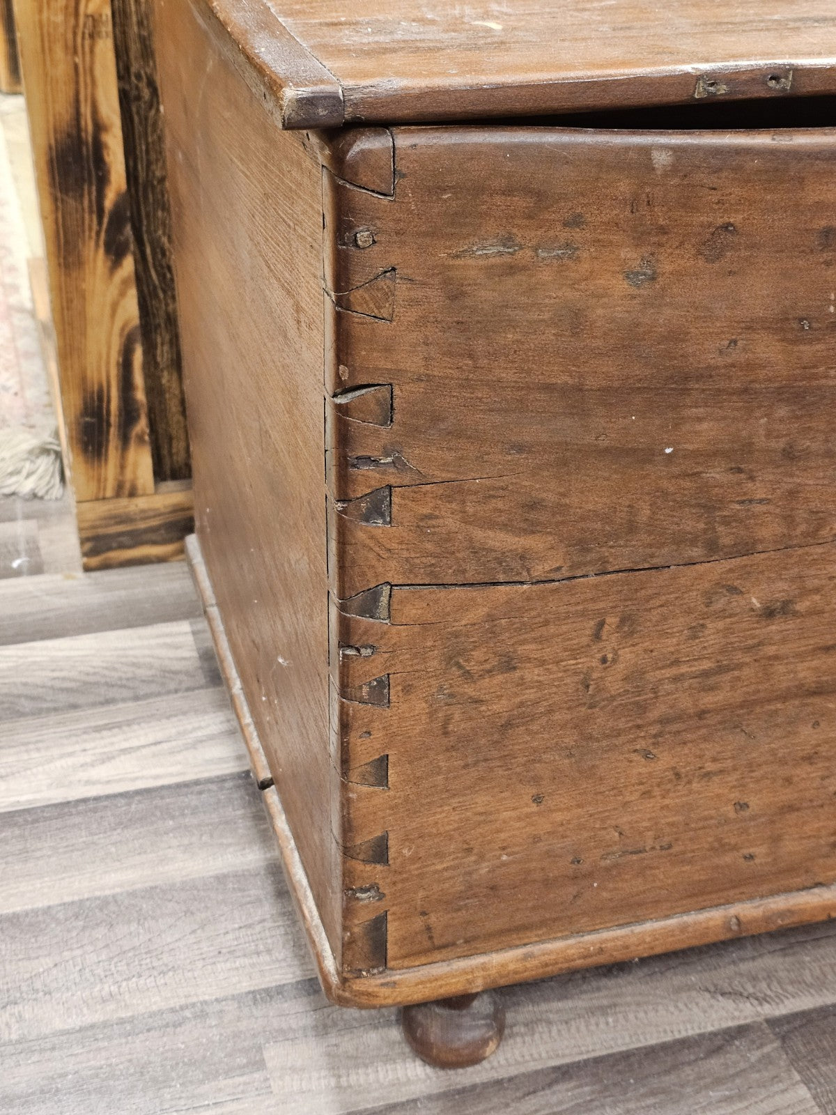 Early American 18th Century? Early 19th Century Farmhouse Pine Blanket Chest