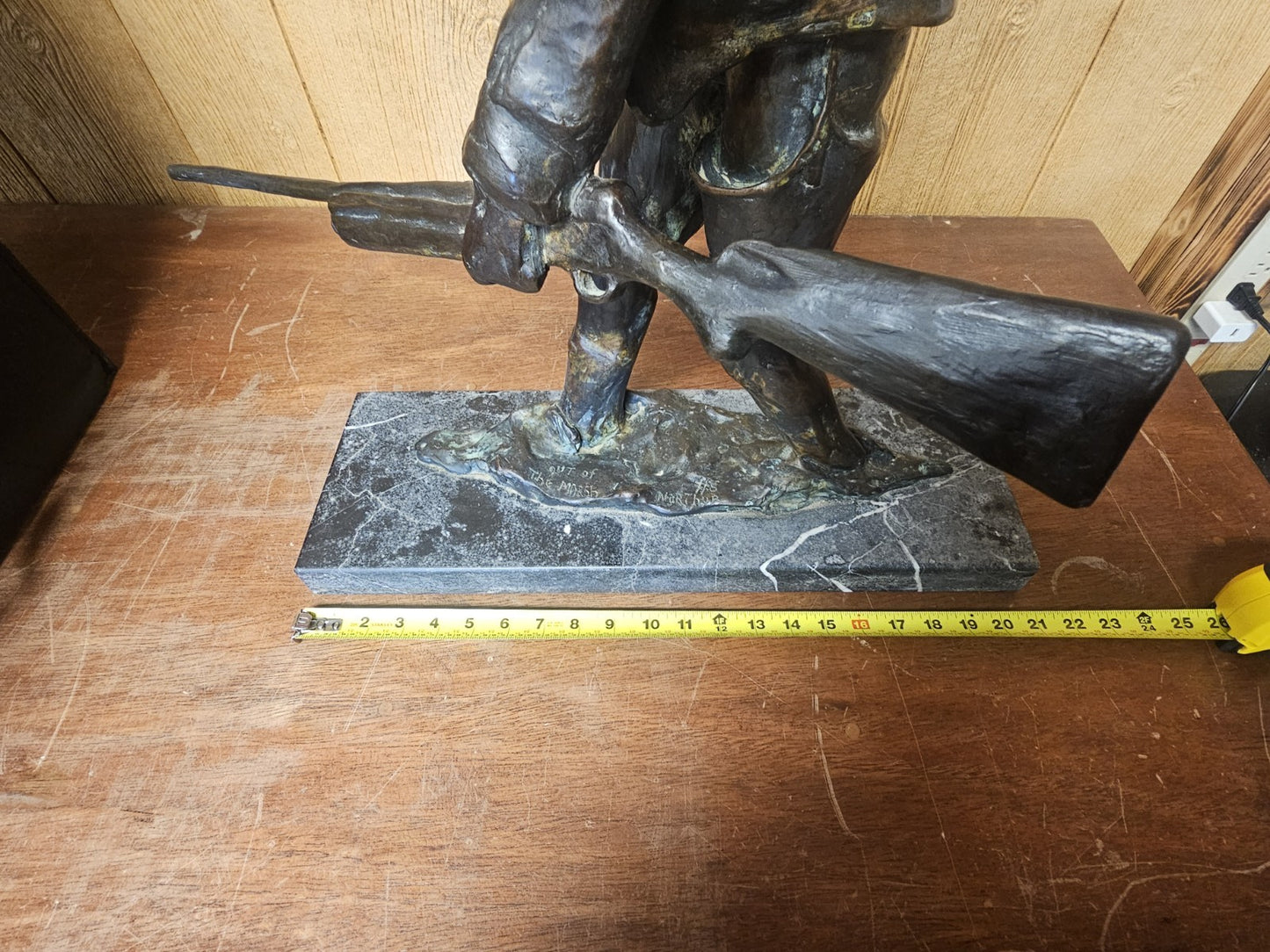 George Northrup "Out Of The Marsh" #5 Duck Hunter Bronze Sculpture 66 Pounds 