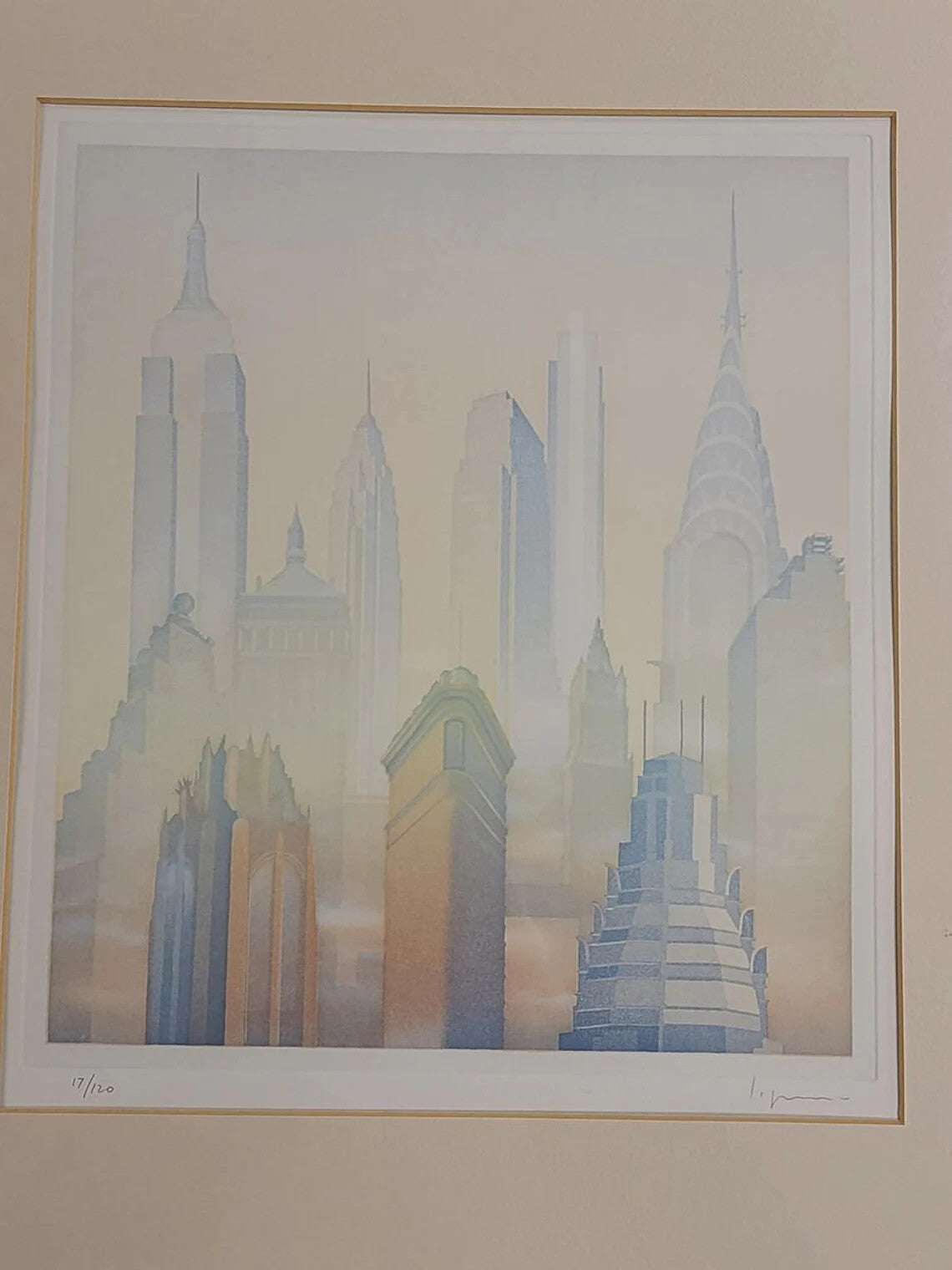 Framed Signed & Numbered Cityscape Print Wall Art