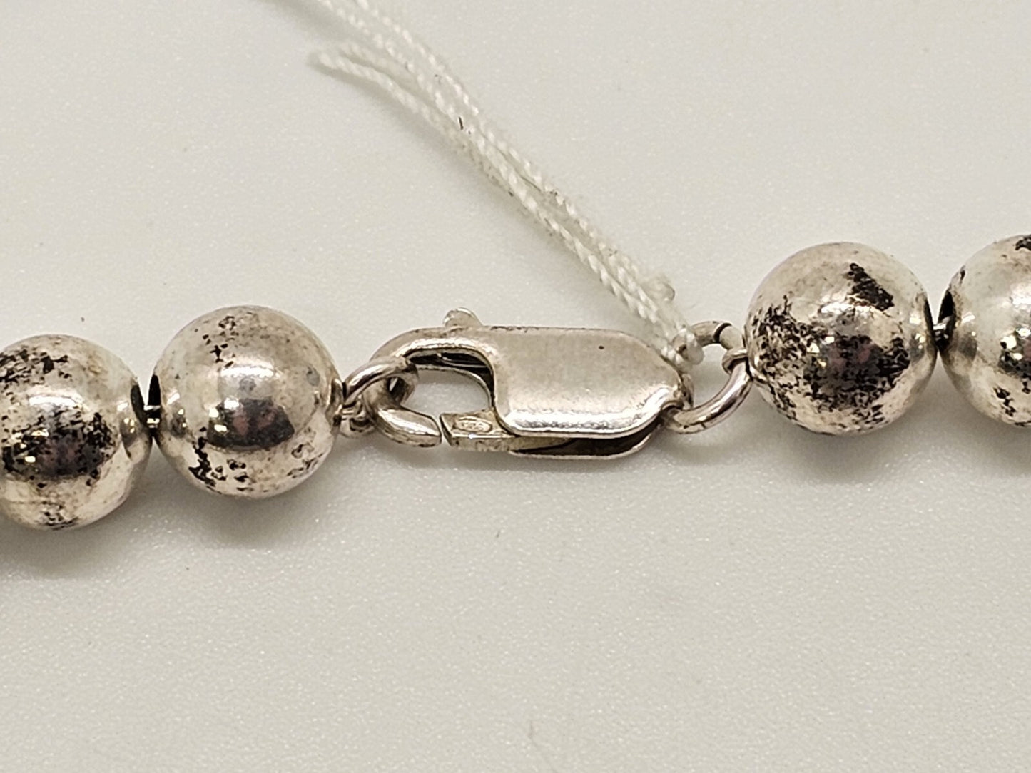 Vintage 925 Sterling Pearl Necklace 20.5 Inch Long 31.5 Grams 
