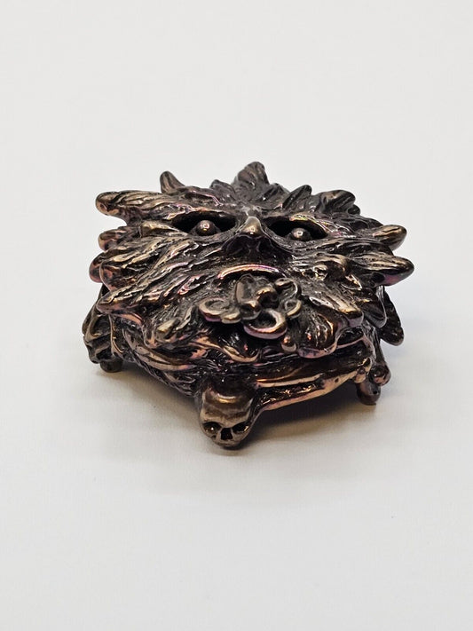 Daniel Riccio Bronze Miniature Wind Moon Star Trinket Box Skull Owl Spiral