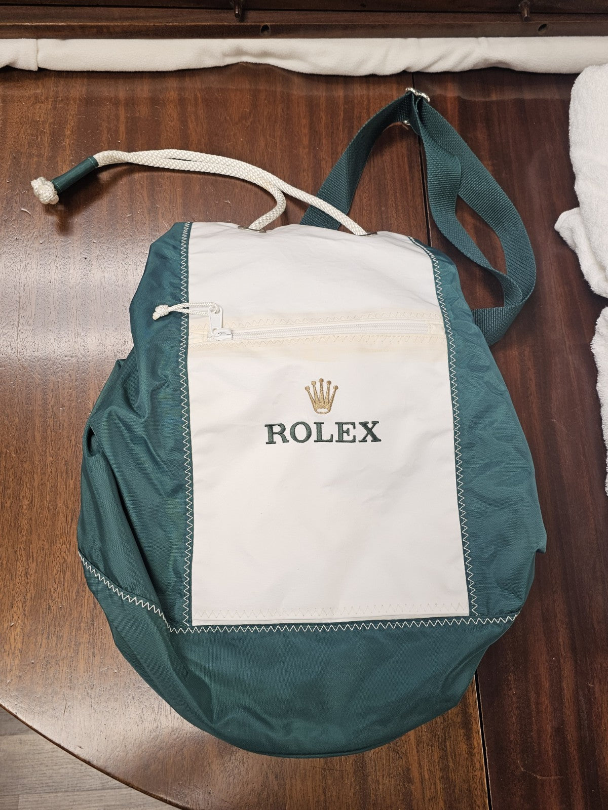 Vintage Rolex Sailers Duffel Bag With 2 Rolex Beach Bathroom Towels 33" X 70"