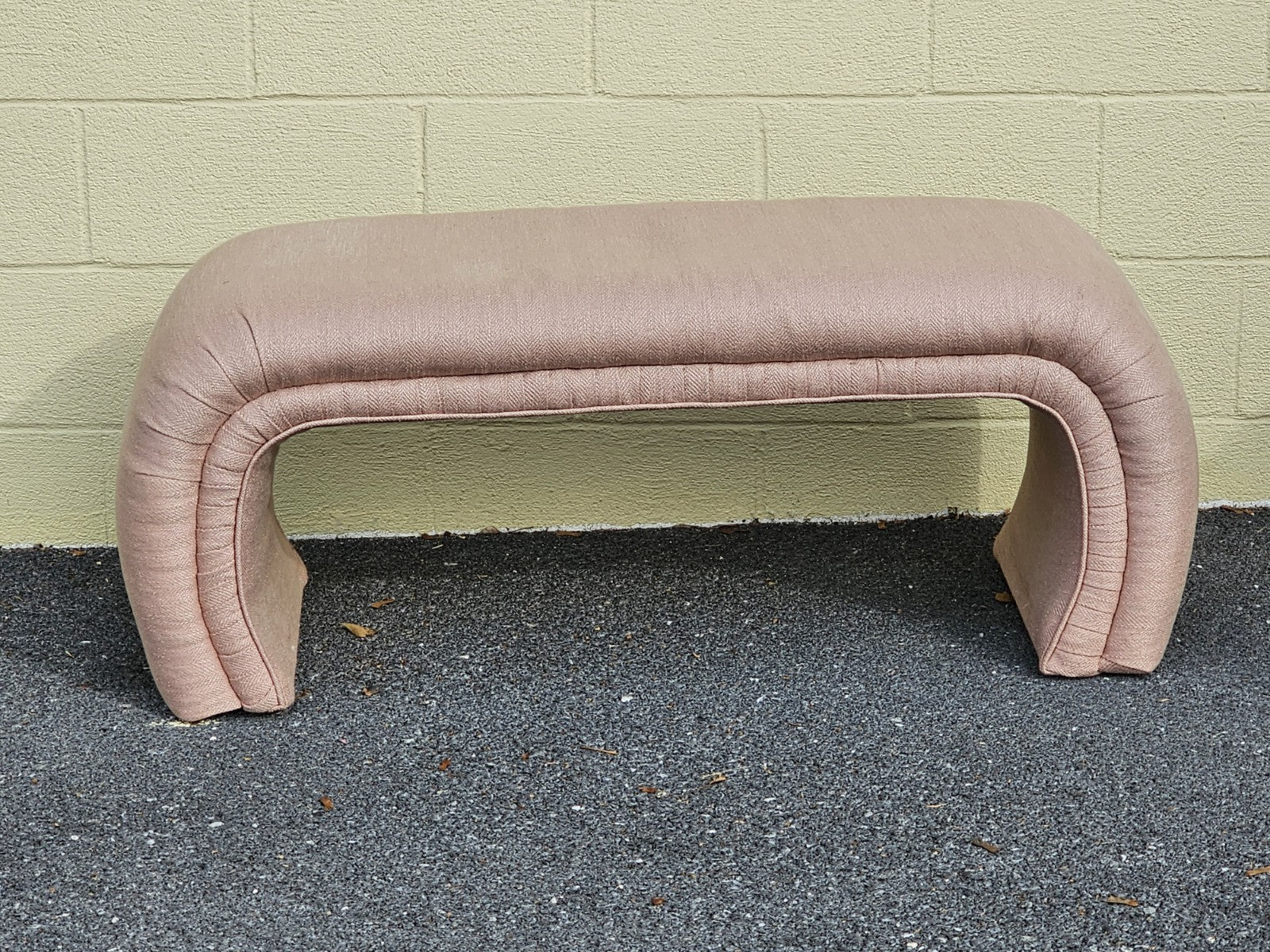 Vtg Post Modern Waterfall Bench By O'Neil? Designer Furniture Soft Pink