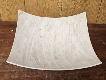 Post Modern Maitland-Smith Large Carved Marble? Centerpiece Dish Bowl