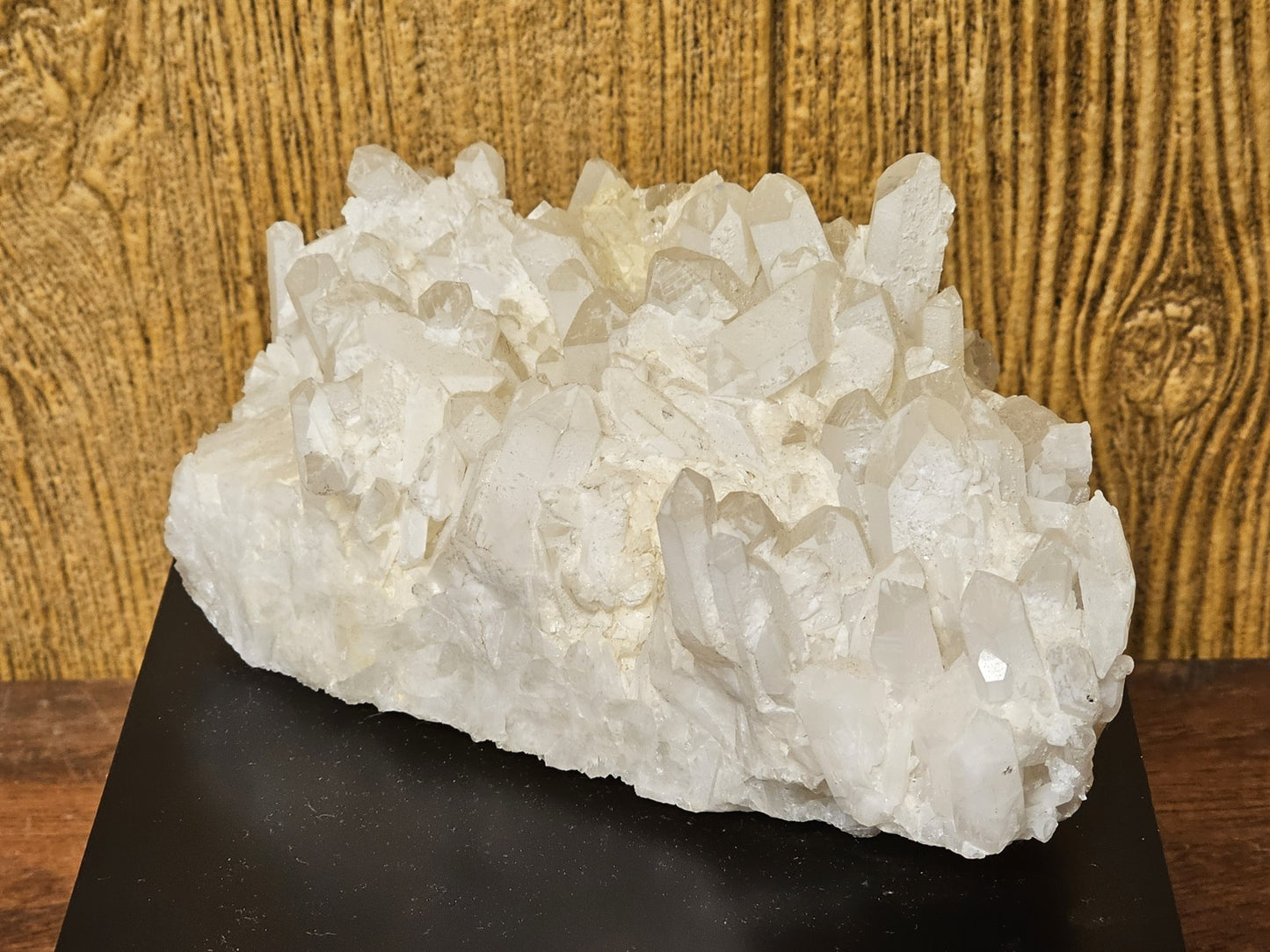 Cyan Design White Quartz Black Base & White Crystal Table Accent Decor 7" X 7"