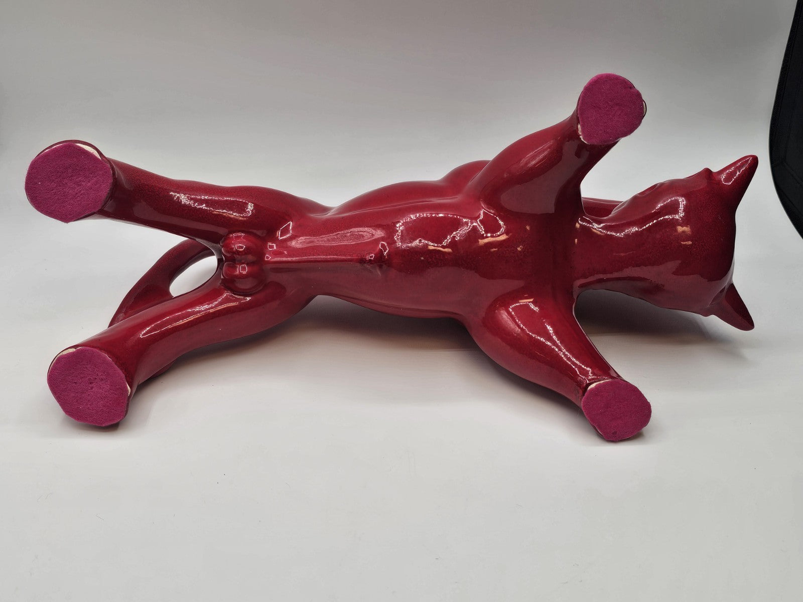 Vtg MCM Royal Haeger Red Glazed Charging Bull Sculpture Ceramic Pottery 14.5 In
