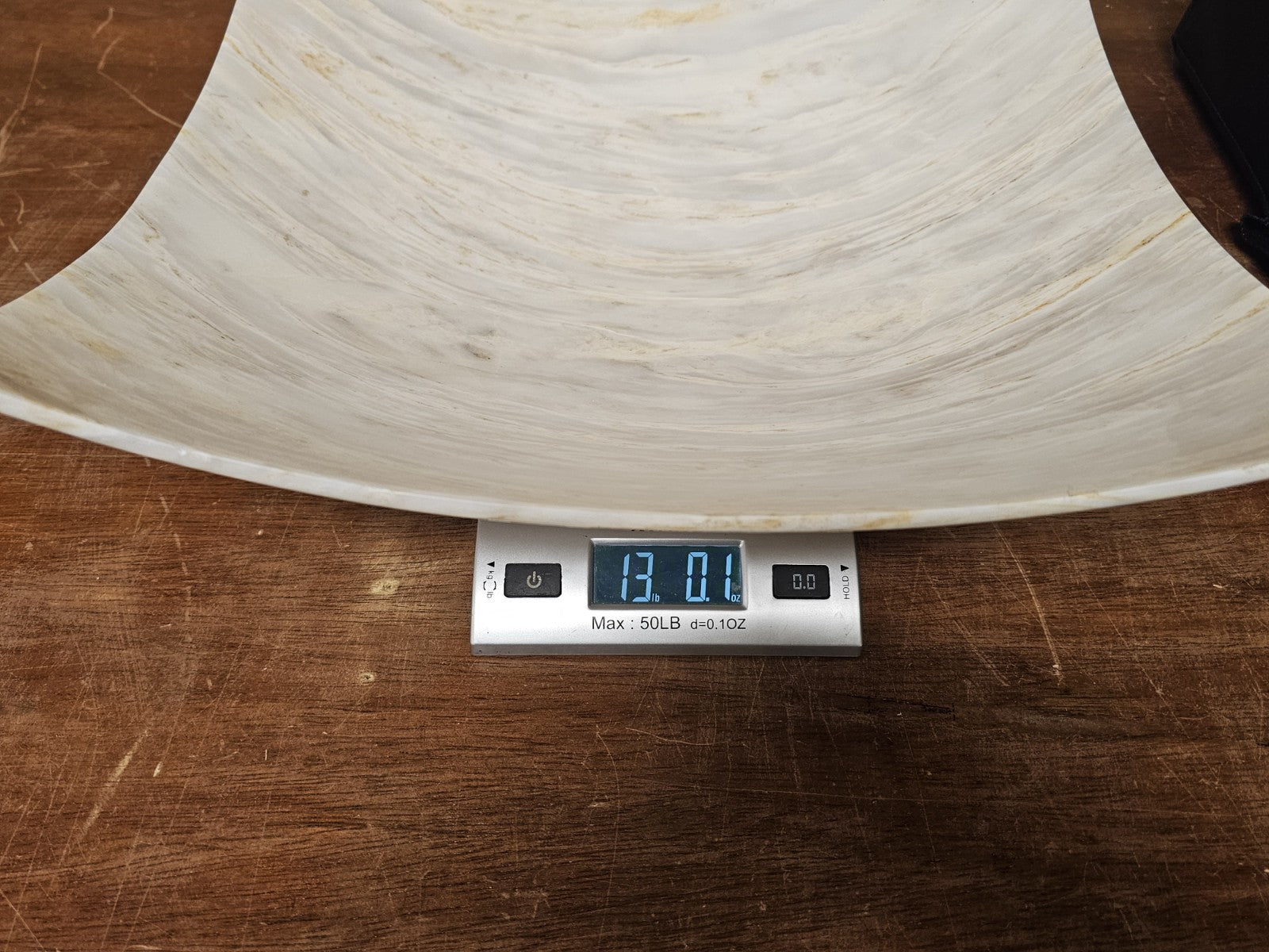 Post Modern Maitland-Smith Large Carved Marble? Centerpiece Dish Bowl