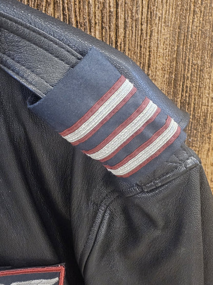 Vtg American Airlines Gibson & Barnes Men's Skyliner Flight Leather Jacket  42R