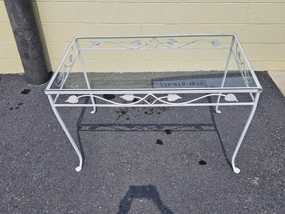 MCM Wrought Iron Salterini? Style Garden Patio Table & 4 Chairs