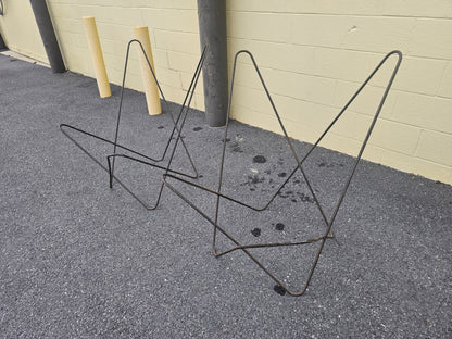 Vintage Mid Century Butterfly Chair Metal Iron Pair by Knoll? Bases Only