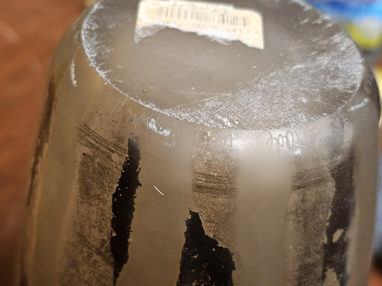 Adam Aaronson? Art Studio Smokey Glass Vase Signed 10 In Tall Silver Metallics