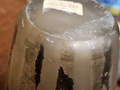 Adam Aaronson? Art Studio Smokey Glass Vase Signed 10 In Tall Silver Metallics