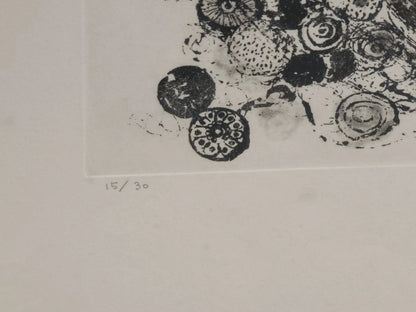 Junsuke Watarai Signed Numbered Japanese Framed Etching Print