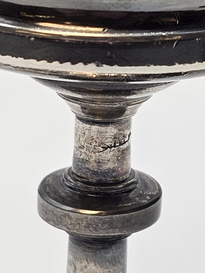 Reed & Barton Silver Plated Goblet Chalice Champagne Goblet Pair Very Ornate