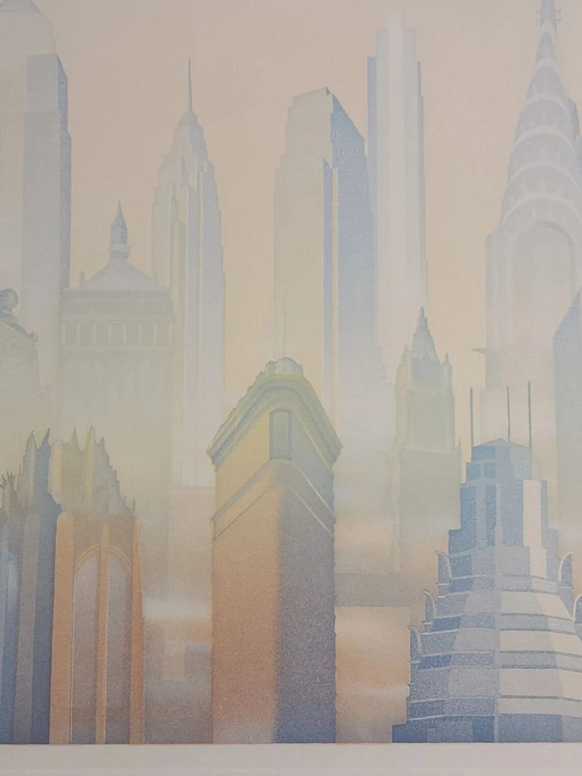 Framed Signed & Numbered Cityscape Print Wall Art