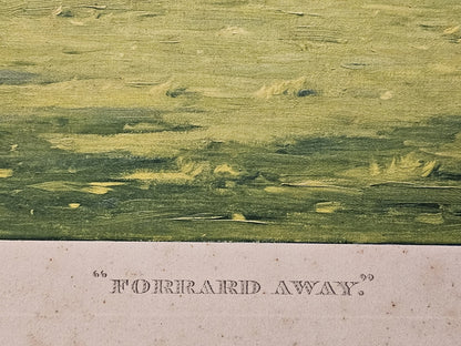 Vtg George Wright Fox Hunt Scene "Forrard Away" Print 1933
