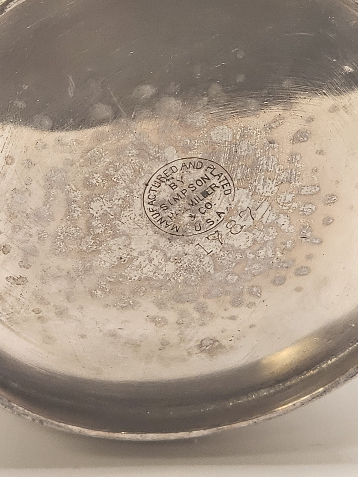 Vtg Simpson Hall Miller Silver Plated  Pitcher & Cup Compote Set Unpolished