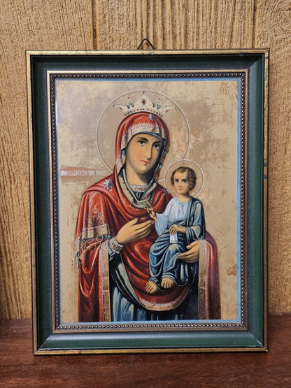 Vtg Pair Villeroy & Boch Porcelain Russian Icon Plaques Very Intricate 