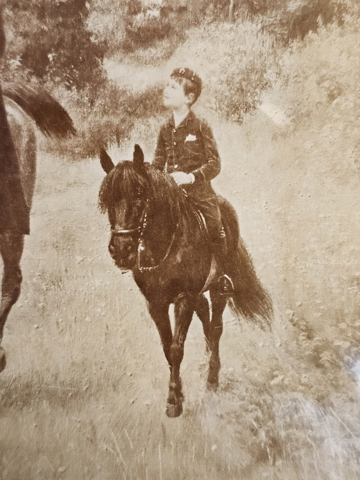 Jean-Richard Goubie Framed Etching? Woman & Child On Horse & Pony