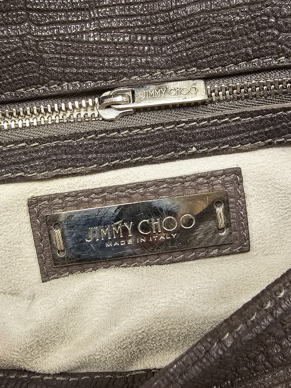 Jimmy Choo Boho Biker Chain Skin Shoulder Bag Handbag 