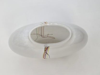 Kosta Boda Swedish Art Glass Rainbow Vase Bertil Vallien Vintage Signed 5.5 In T