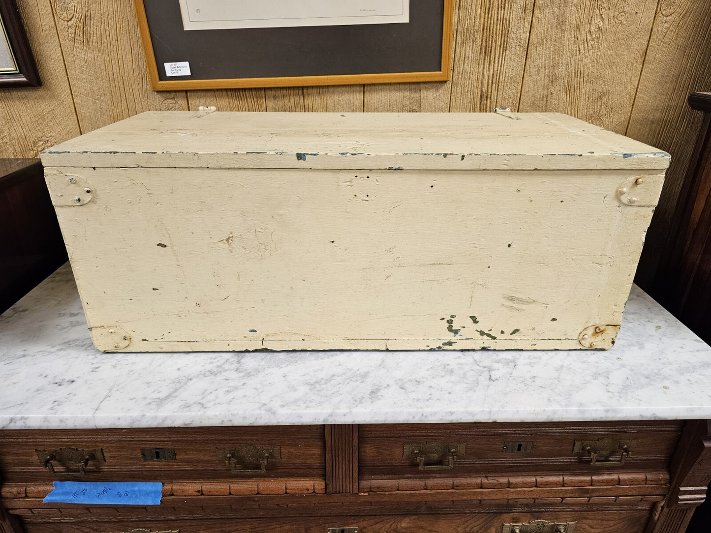 Vtg Houbigant Store Trunk Storage Chest 