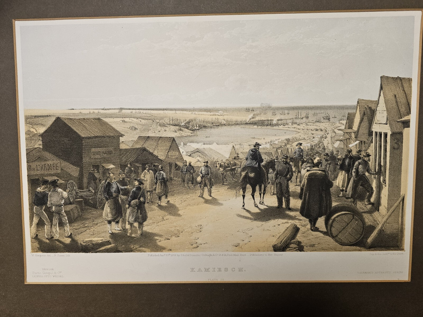 William Simpson 1850s Lithograph Pair Of The Crimean War In The East 