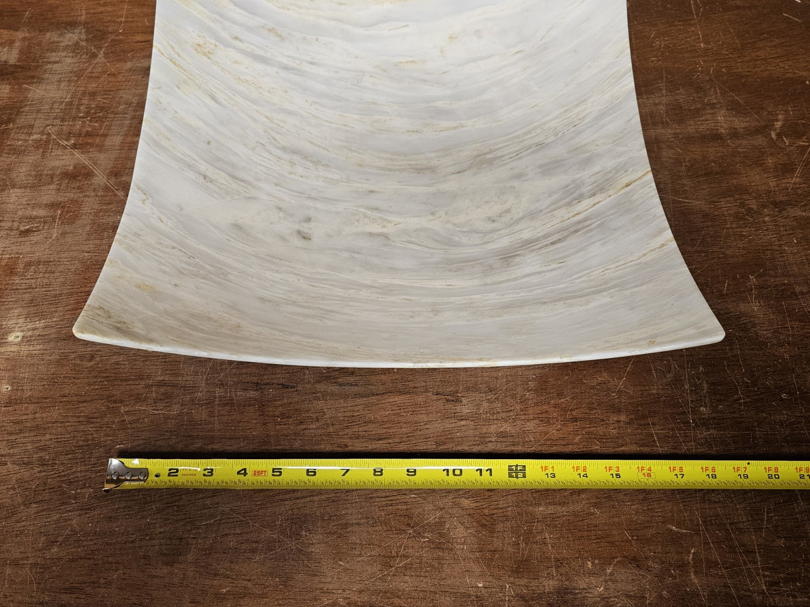 Post Modern Maitland-Smith Large Carved Marble? Centerpiece Dish Bowl