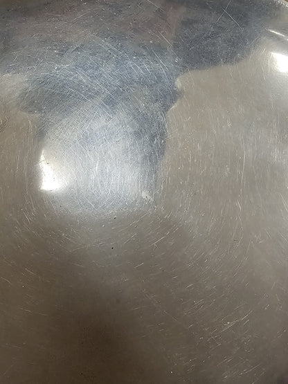 MCM Bruce Fox Design Aluminum Metal Biomorphic Footed Bowl 12.75 In