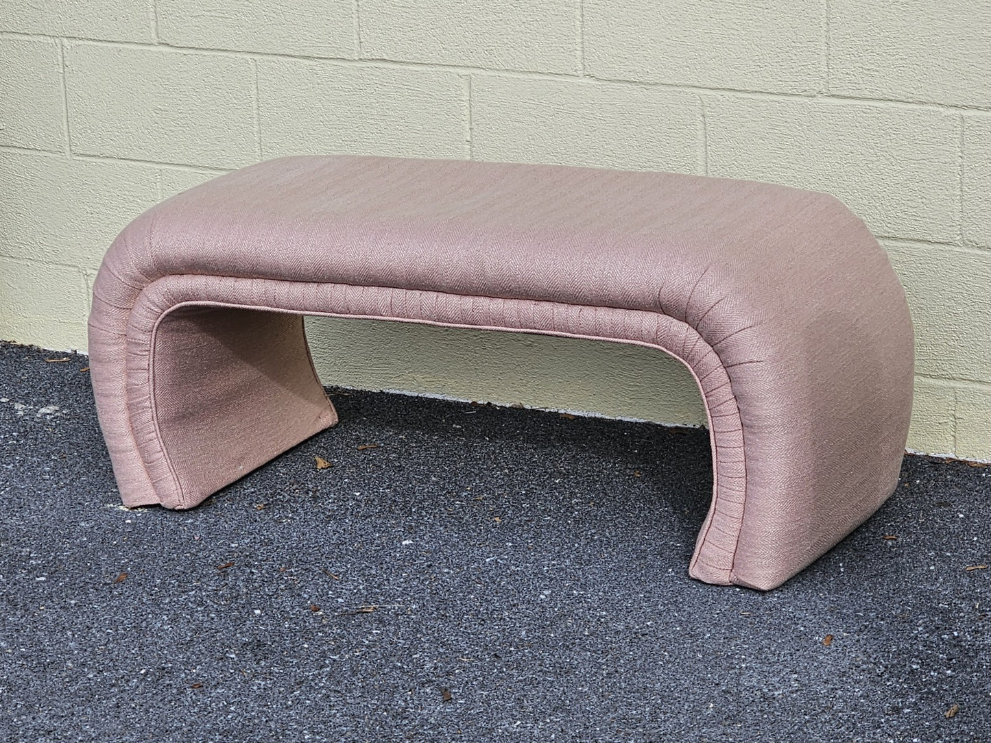 Vtg Post Modern Waterfall Bench By O'Neil? Designer Furniture Soft Pink