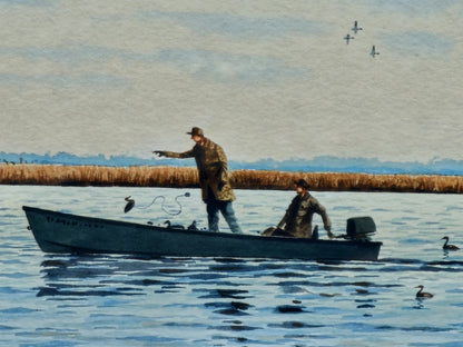 Original Watercolor Painting Of Ducks Chesapeake Bay MD C Keith Whitelock