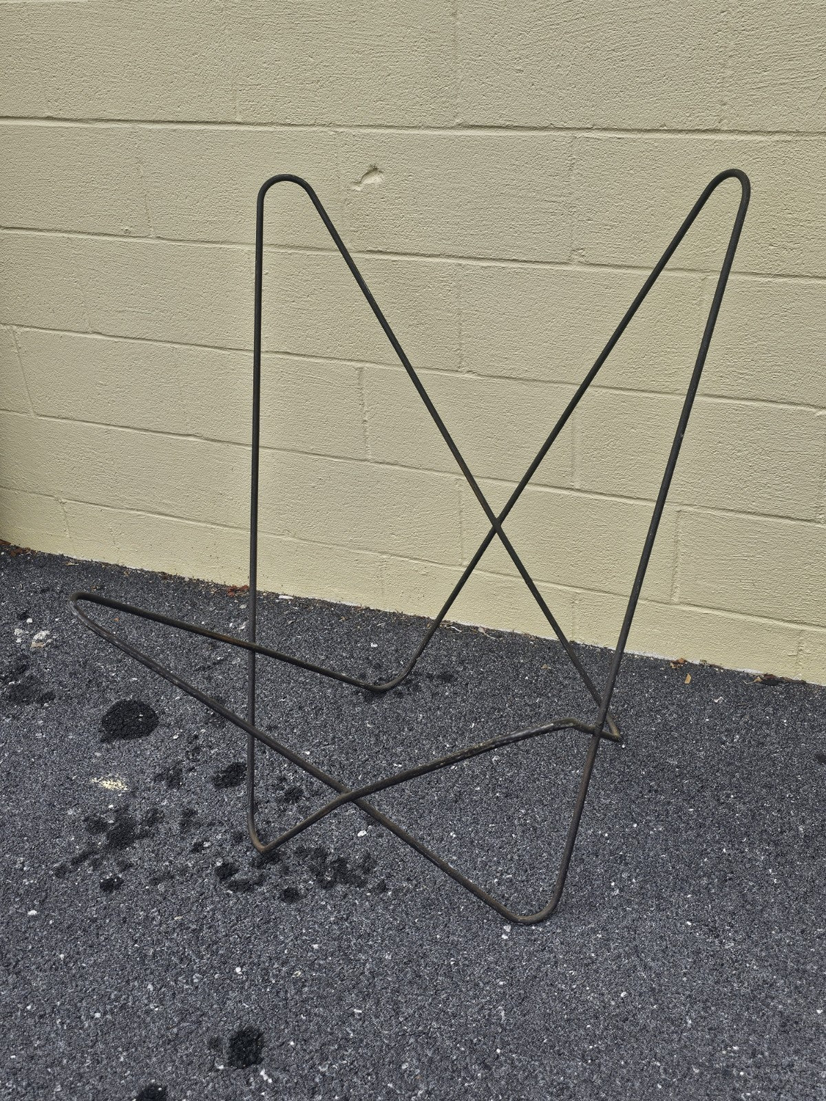 Vintage Mid Century Butterfly Chair Metal Iron Pair by Knoll? Bases Only