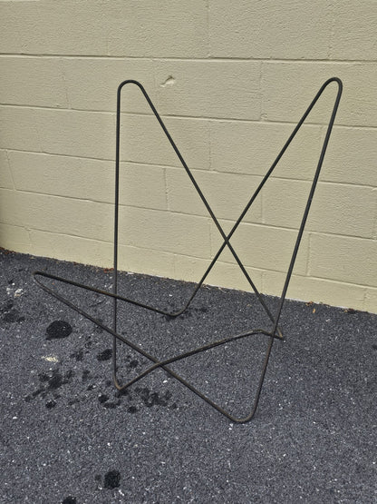 Vintage Mid Century Butterfly Chair Metal Iron Pair by Knoll? Bases Only