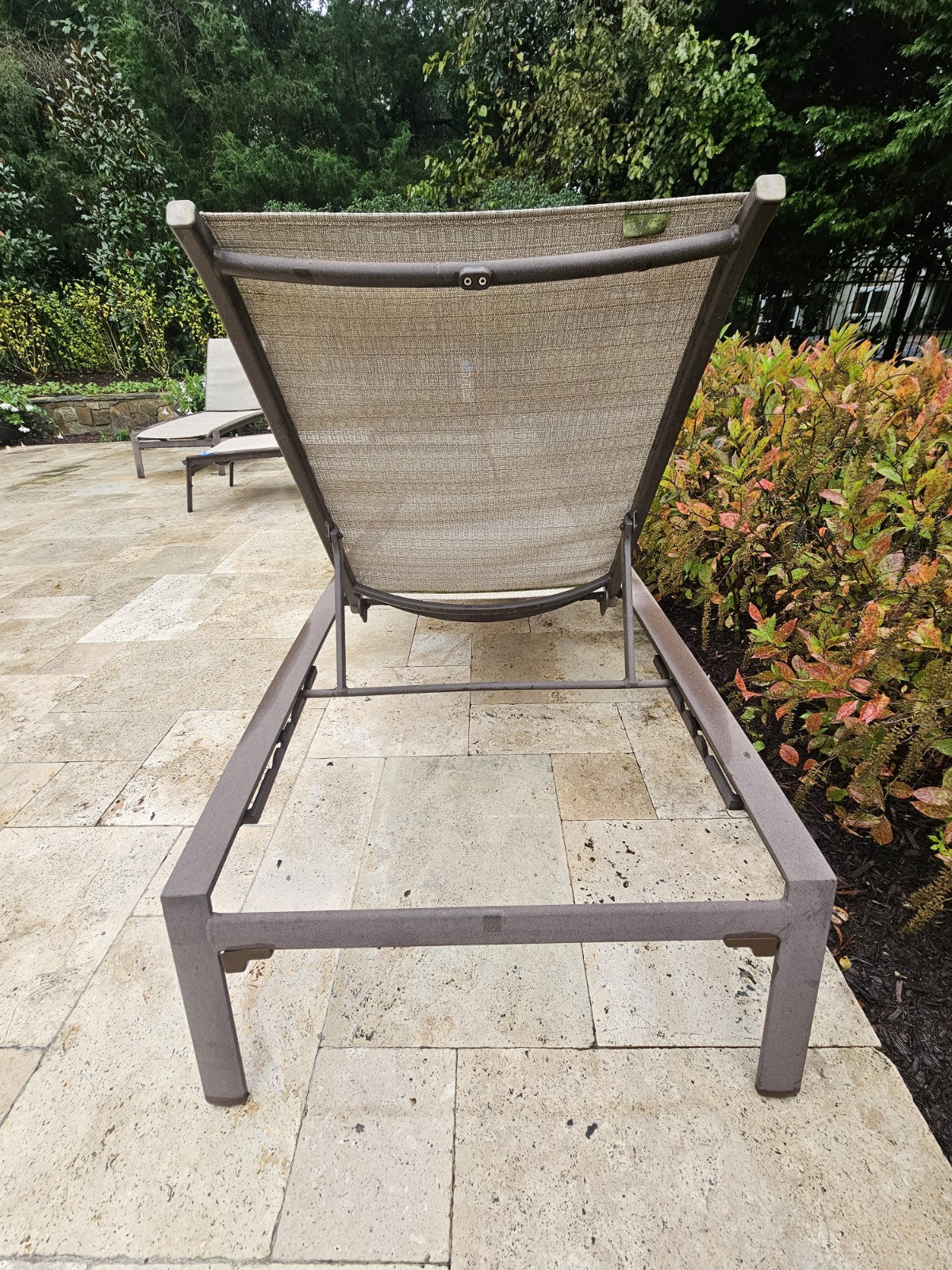 Tropitone Relaxed Sling Chaise Lounge Aluminum Armchairs Set Of 4