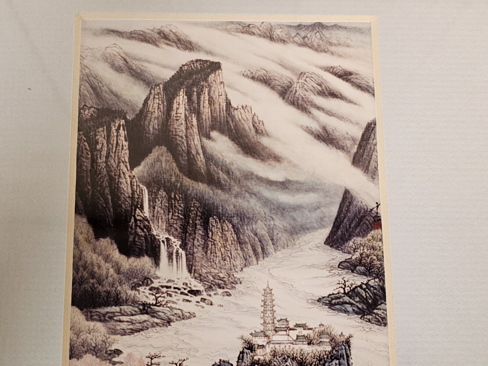 Yun Shan Lau Signed & Numbered Lithograph Art Print Misty Mountain 11/200