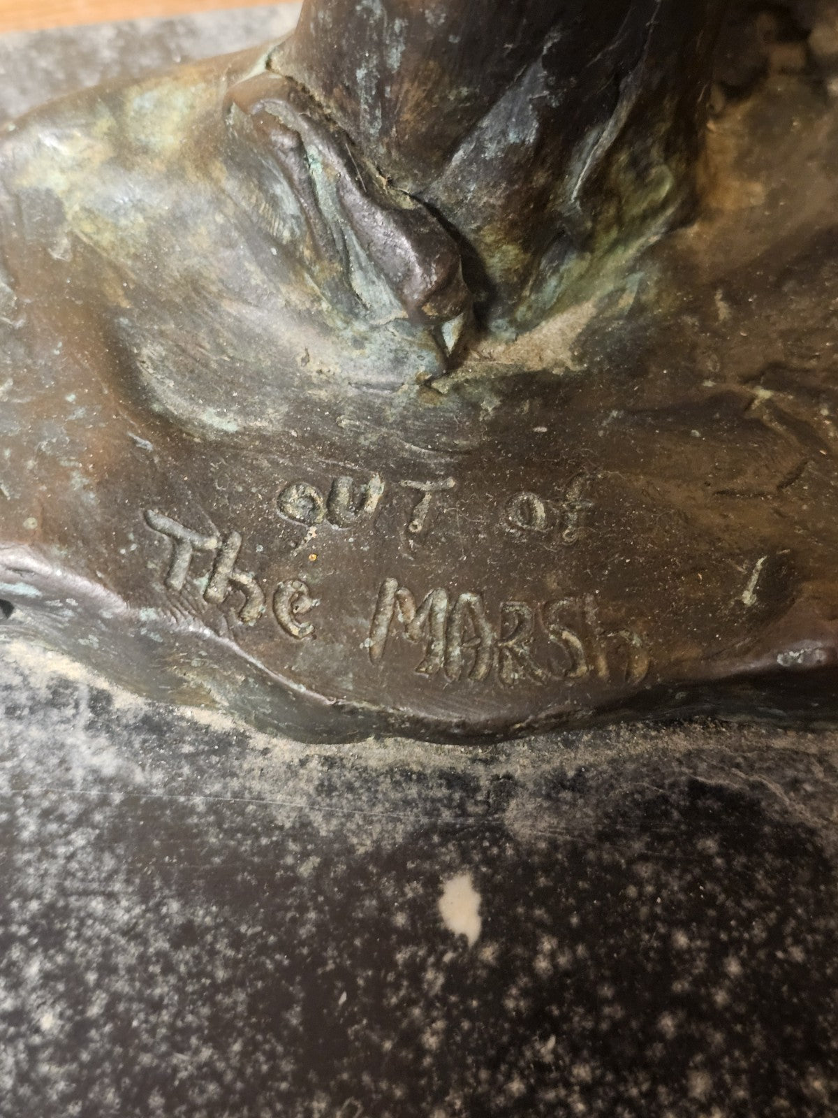 George Northrup "Out Of The Marsh" #5 Duck Hunter Bronze Sculpture 66 Pounds 