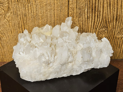 Cyan Design White Quartz Black Base & White Crystal Table Accent Decor 7" X 7"