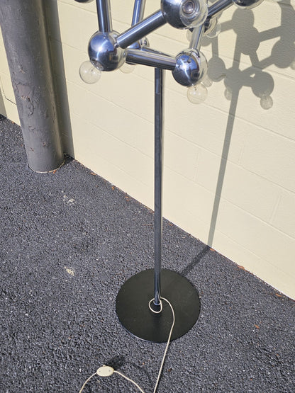 MCM Space Age Chrome Floor Lamp By Kalmar Franken Atomic Era JT Kalmar